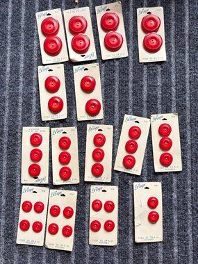 La Vogue Red collectible Buttons Vintage #7032